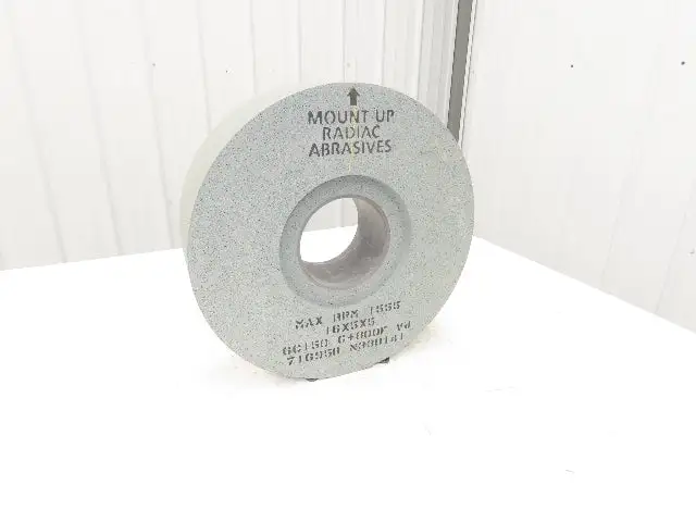 Radiac Abrasives N338141 16x5x5 Surface Grinding Wheel GC150 G+800F V4 1555RPM
