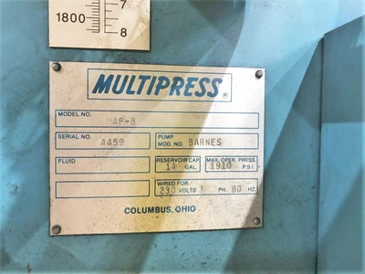 USED 1998 MULTIPRESS MULTIPRESS M4P-8 PRESS