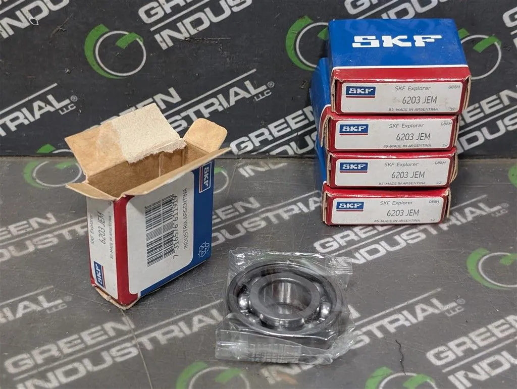 Lot of 5 SKF 6203 JEM Radial / Deep Groove Roller Bearings 17x40x12mm New NIB