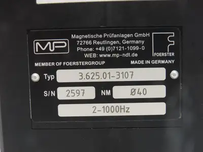 Magnetische 3.625.01-3107 Foerster Magnatest Test Coil 40mm Bore 2-1000Hz