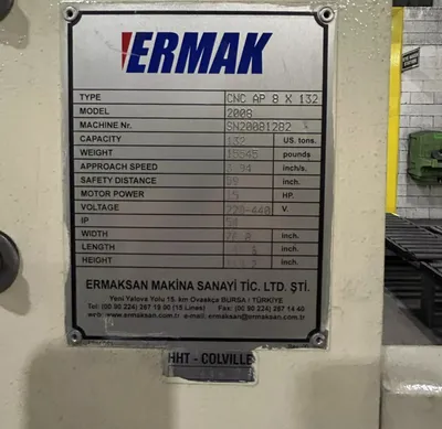 USED 2008 ERMAK CNCAP8X132