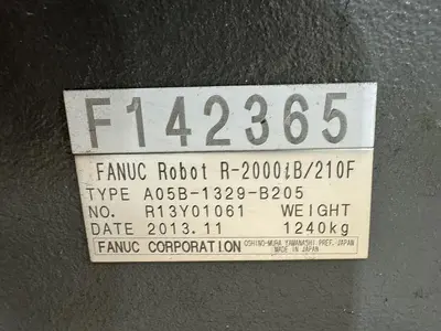 Used 2013 FANUC FANUC R-2000IB/210F Robots Michigan US | Aucto #1332186