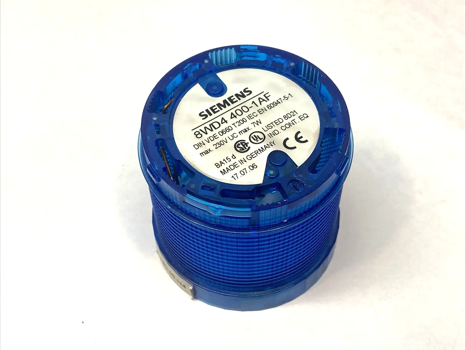 Used Siemens Blue Signal Stack Light 230V 7W Light Source Equipment Michigan US | Maverick Industrial Sales #1395956