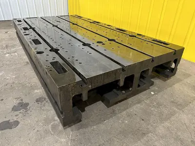 48" X 92" X 12" T-SLOTTED LAYOUT RISER TABLE / FLOOR PLATE: STOCK #19754