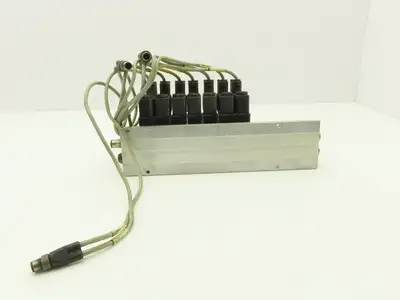 Vektor AG VP8100196 12-Station Manifold w/Herion Pneumatic Solenoid Valves 24VDC