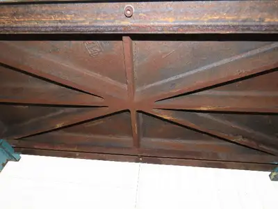 Vintage Precision Steel Welding Layout Table 71x35.5" Cast Iron 1-3/4" Thick Top