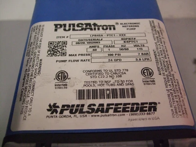 USED PULSATRON LPB45A-PTC1-XXX