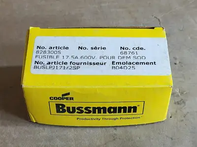 NEW BUSSMANN LPJ-17-1/2SP