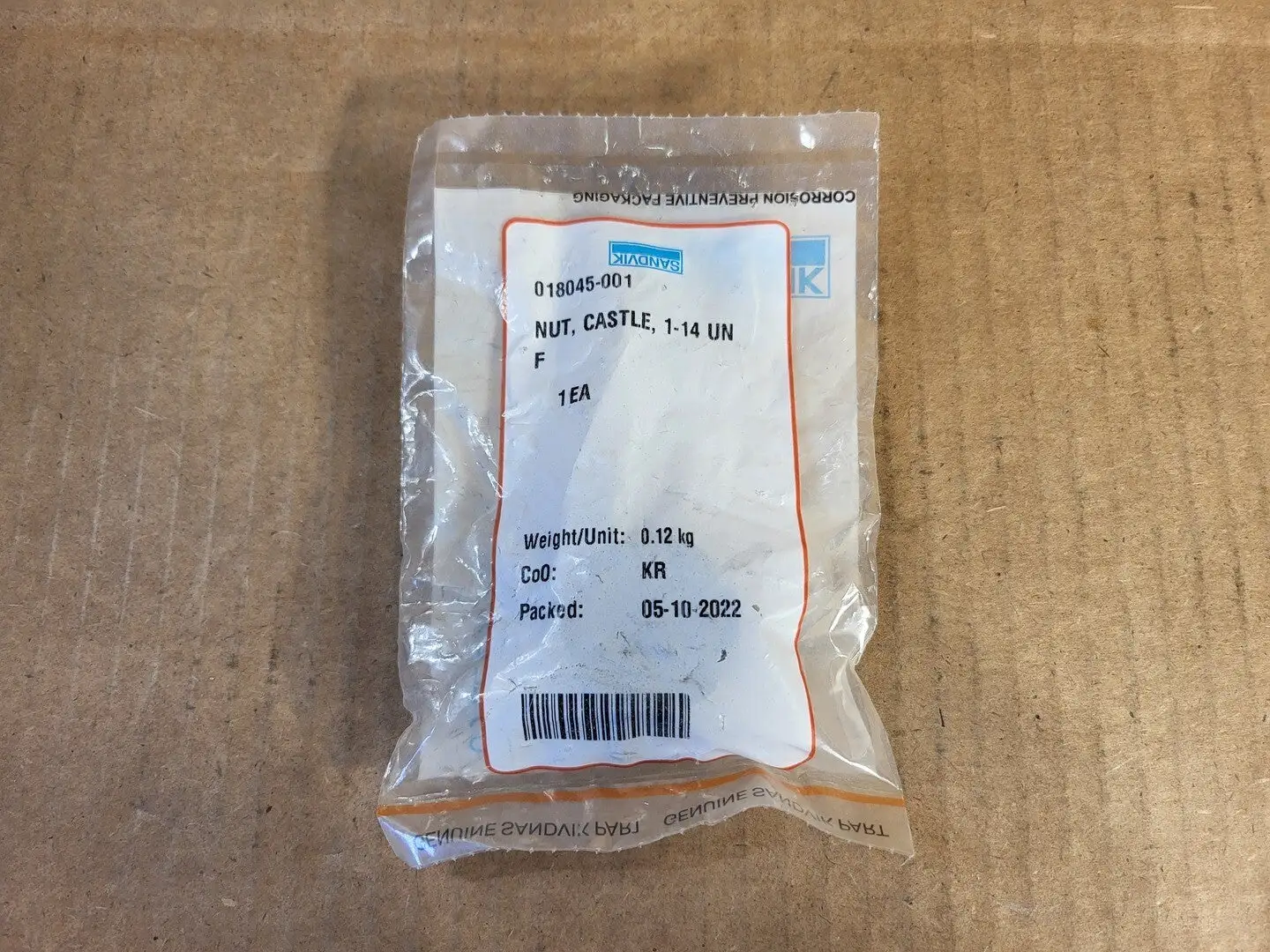 1 1/4" UNF Castle Nut 018045-001