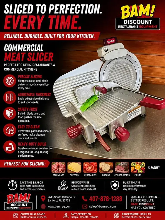 Used BERKEL 825E-PLUS Slicers / Dicers / Cutters Florida US | BAM Discount Restaurant Equipment #1230775