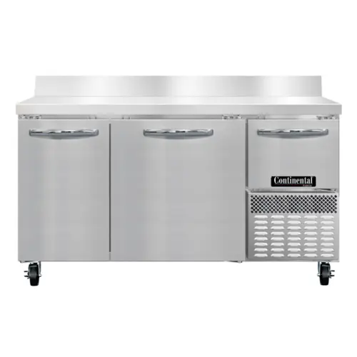 Continental FA60SNBS 60"W Worktop Freezer W/ (3) Sections & (3) Doors, 115v