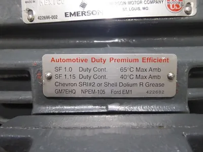 3 HP US Motors A3P3C BG92 Motor 460V 1175 RPM 3 Phase 4.3A 215 Frame Used