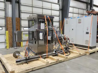 Coster CAP300 Cap Placing Line Aerosol Bottle Capper & Sorter with Feed Hopper