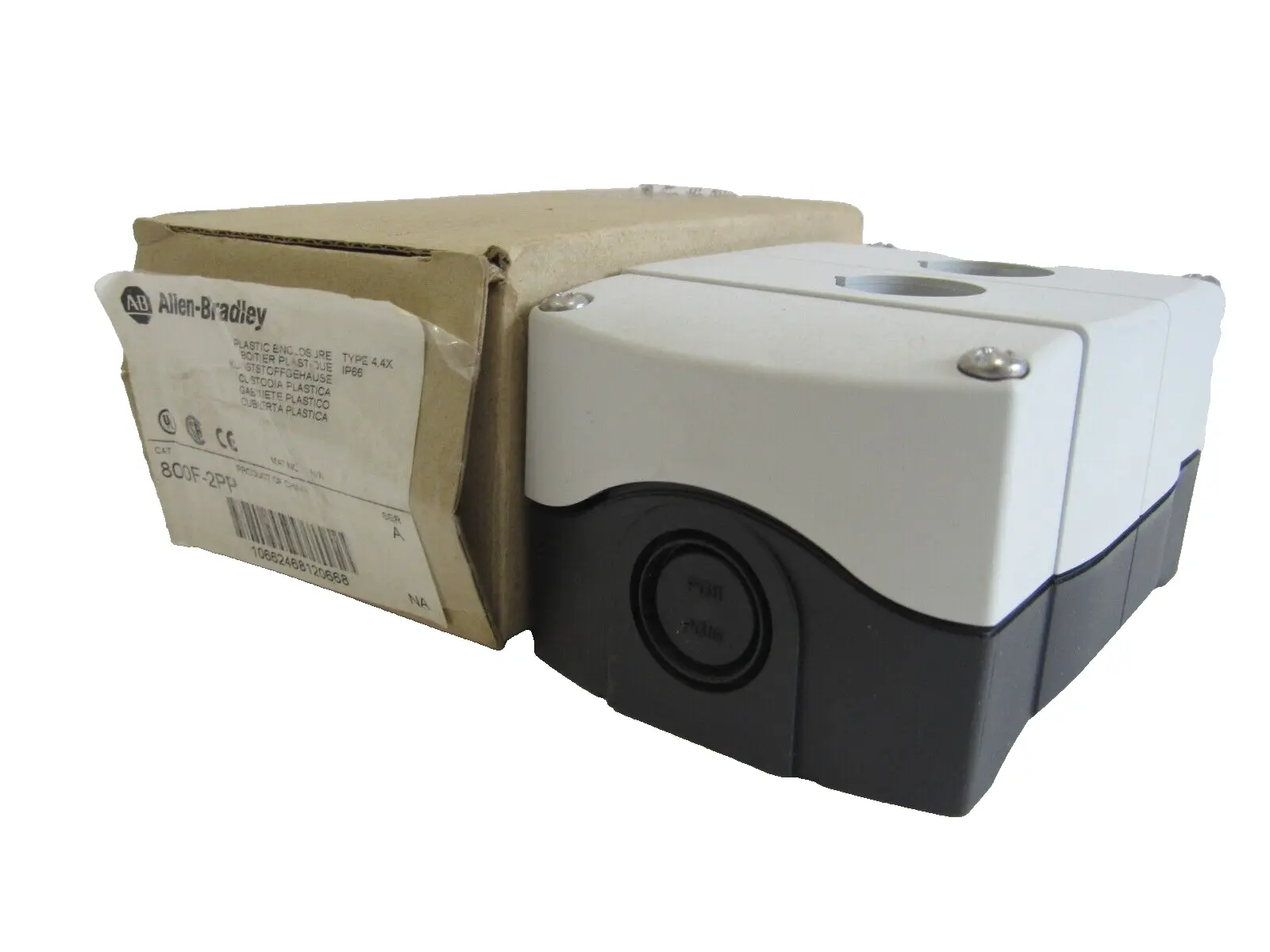 ALLEN BRADLEY 800F-2PP PLASTIC ENCLOSURE 800F2PP NEW, SURPLUS