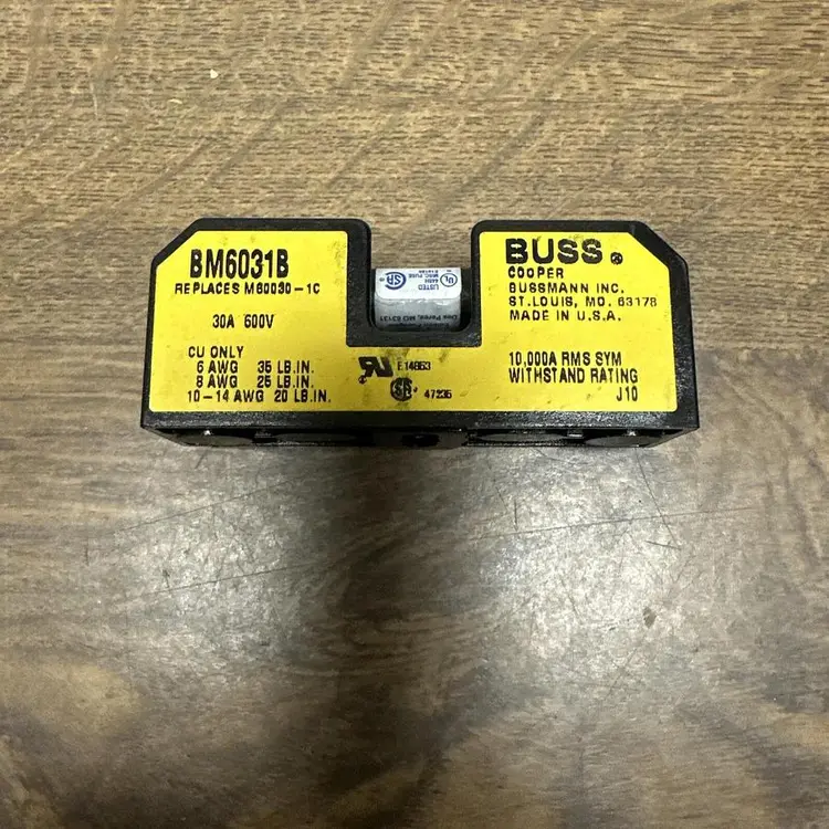 New | in-Stock BUSS BM6031B Miscellaneous Equipment (Electrical & Power) | Surplus Asset Holdings #1194108