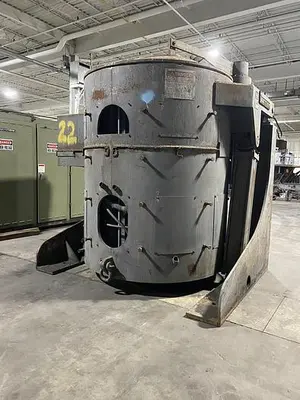USED 2002 INDUCTOTHERM 4 TON STEEL SHEEL FURNACE