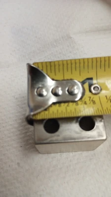 USED Misumi Stopper Block 40HRC 1045 Carbon Steel Counterbored