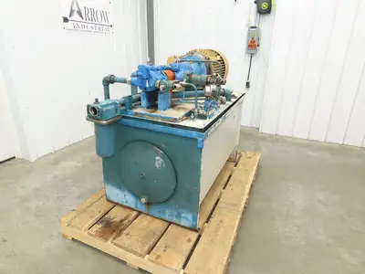 Eaton Vickers Hydraulic Power Unit 120 Gal 29GPM 3000PSI 30Hp 230/460V 3Ph-READ*