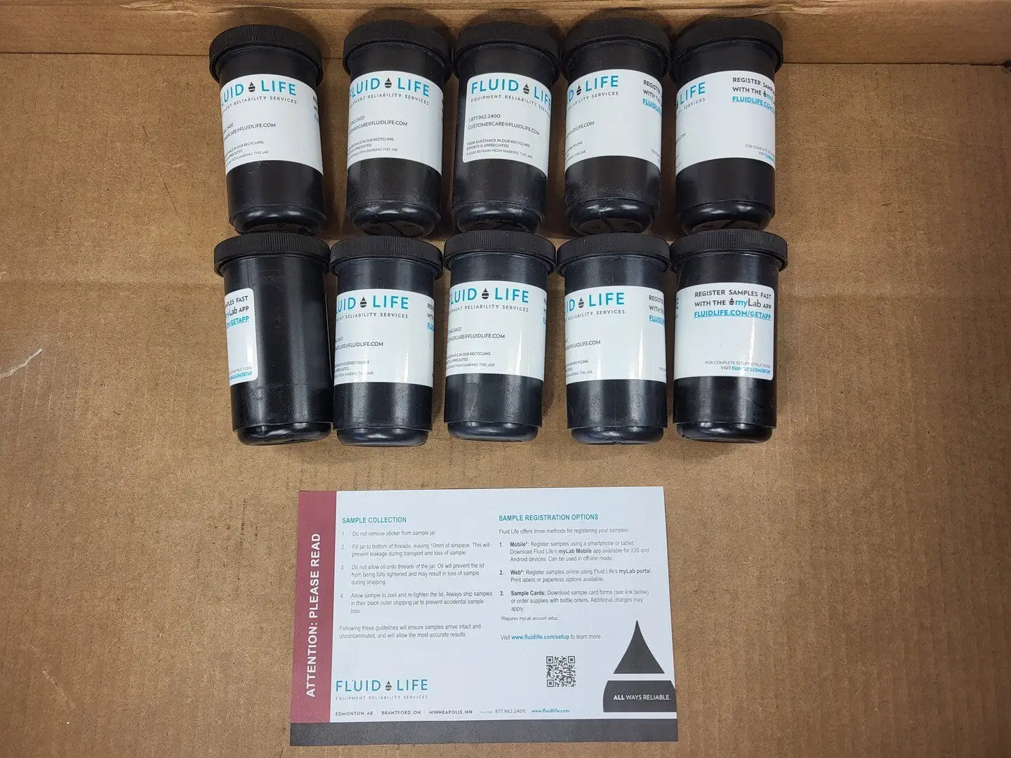 Oil Analysis Jar Test Kit FLC-JARONLY-KTA (Box of 10)