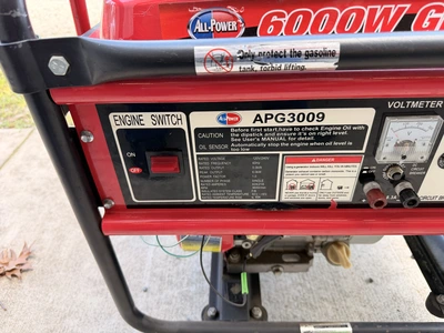 Used ALL POWER APG3009 6000W GENERATOR Portable Generators Michigan US | Miedema Asset Management Group #1395899