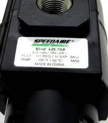 NEW SPEEDAIRE 4ZL75A AIRLINE LUBRICATOR 3/8INCH, 75CFM, 150PSI
