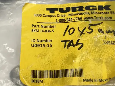 BKM 14-836-5, U0915-15 | Turck BKM 14-836-5 Actuator Sensor Cordset Female M16 14-Pin U0915-15 - New