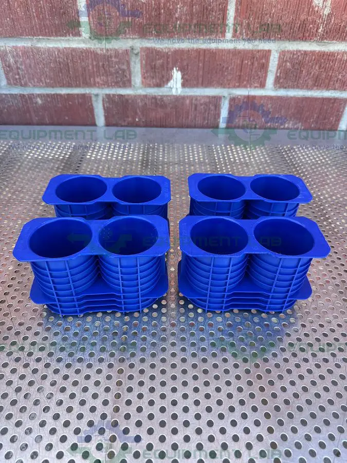 USED LOT OF 4 - EPPENDORF 5920 717.006 ADAPTERS FOR ROTORS, FOR 2 BOTTLES 250 ML FLAT