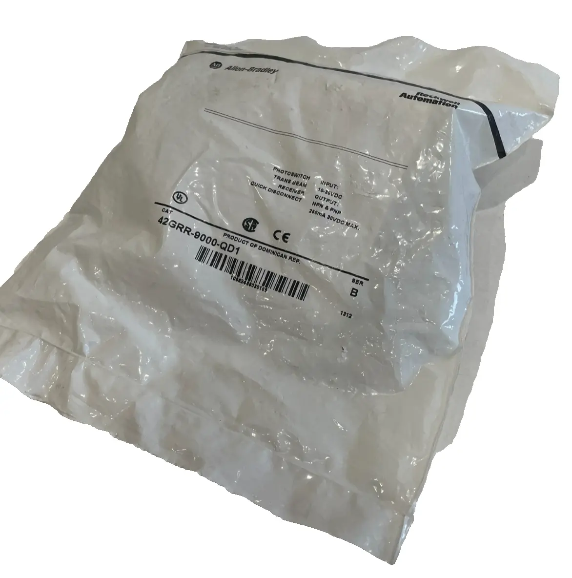 ALLEN BRADLEY 42GRR-9000-QD1 PHOTOSWITCH SER. B 42GRR9000QD1 NEW, SURPLUS