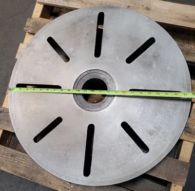 D1-8 LATHE FACE PLATE, 24" DIAMETER, 3 PINS, 3-1/2" THROUGH HOLE