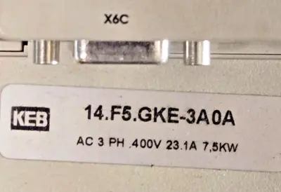 KEB AUTOMATION KEB COMBIVERT DRIVES 14.F5.GKE-3A0A 14F5GKE3A0A DRIVE F5 SERIES