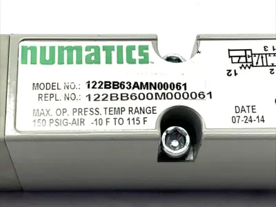 122BB63AMN00061 | Numatics  Solenoid Valve - Used