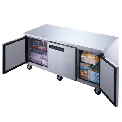 New | in-Stock Dukers New Dukers DUC72F 3-Door Undercounter Commercial Freezer in Stainless Steel Undercounter Freezers Illinois US | Falcon Restaurant Supply #1376269