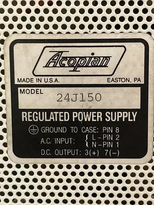 New | in-Stock ACOPIAN 24J150 AC/DC Power Supplies Ohio US | Surplus Asset Holdings #1246352