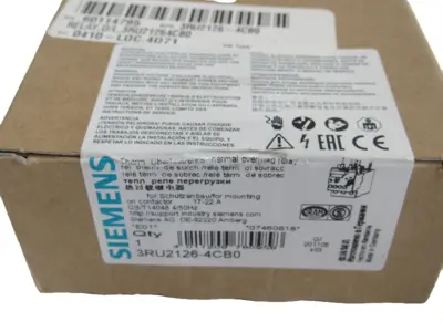 NEW SIEMENS 3RU2126-4CB0 CONTACTOR 3RU21264CB0