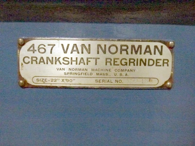 Used VAN NORMAN 467 Crankshaft Grinders Pennsylvania US | Hadanich Machine #1443459