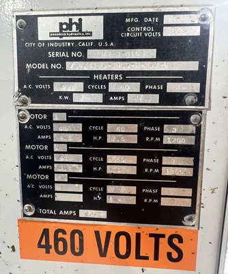 USED 1983 PHI PHI 75R2418S-3HCS-P-YS8-R PRESS