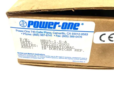 USED POWER ONE INTERNATIONAL SERIES POWER SUPPLY UNIT