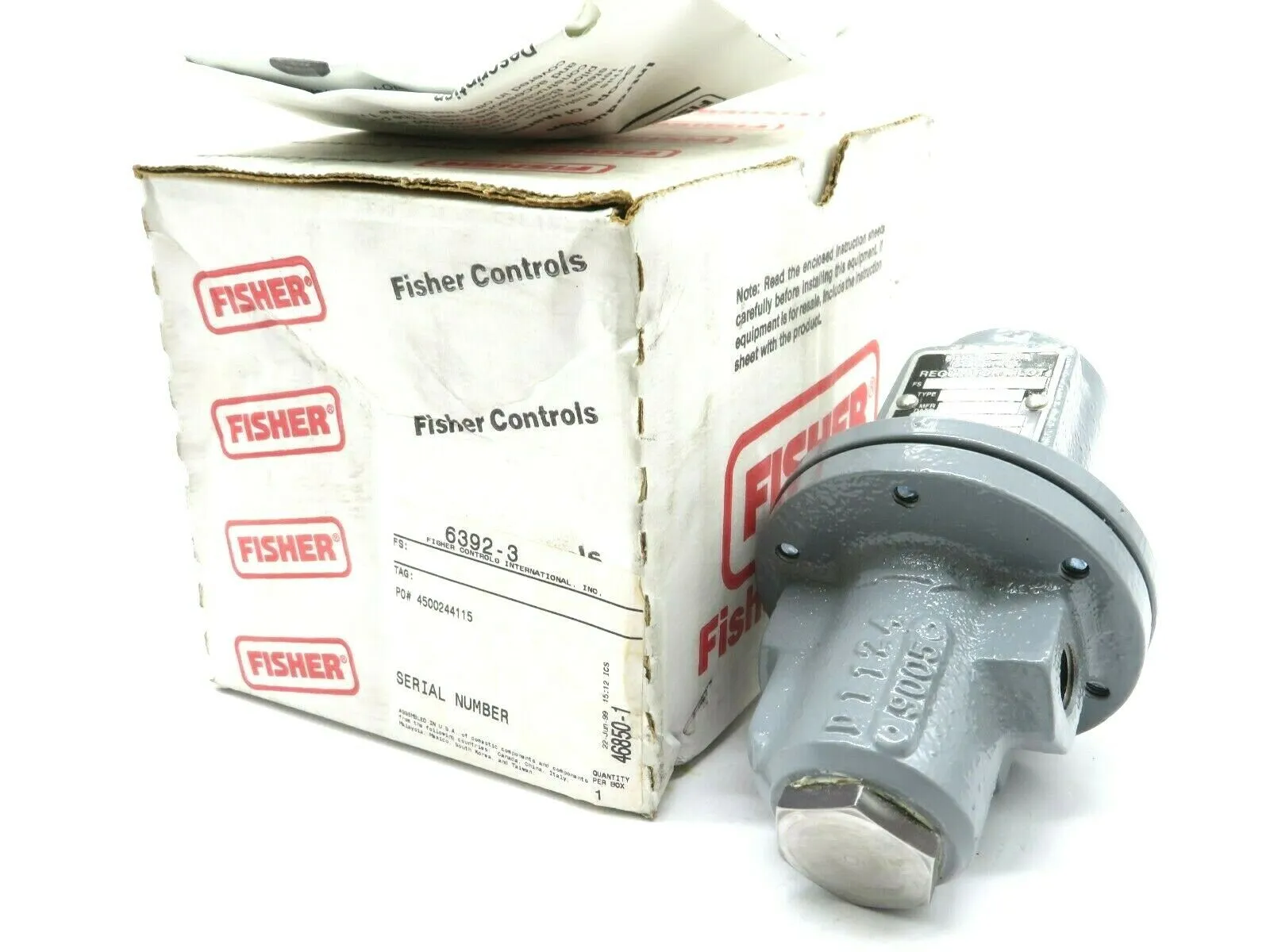 NEW FISHER 6392-3 CONTROL VALVE 5-70/PSIG 250/MAX 63923