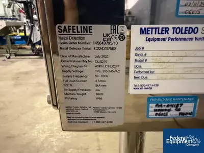 Used Mettler Toledo _UNKNOWN_ Metal Detectors Ohio US | Federal Equipment Company #1371732