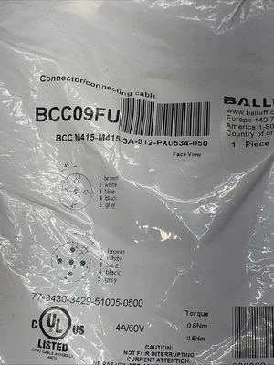 NEW Balluff BCC M415-M415-3A-312-PX0534-050, BCC09FU