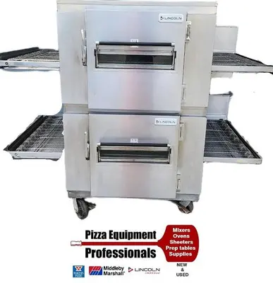Lincoln Impinger 1450 Double Deck Gas Fired Conveyor Pizza Oven  - 32" Belt