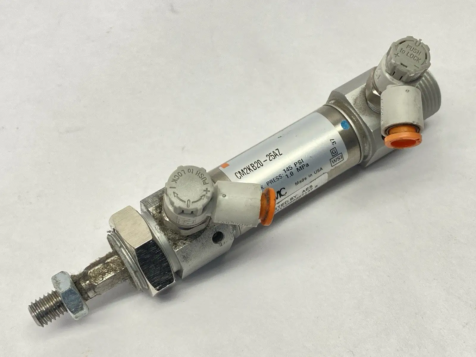 CM2KB20-25AZ | SMC  Round Body Pneumatic Cylinder 20mm Bore 25mm Stroke - Used