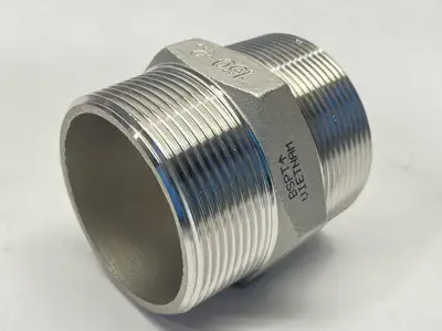 4810T239 | British Standard Low-Pressure 304 SS Male Pipe Fitting 2" BSPT x 2" NPT - New