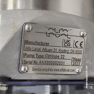 2023 Brand New ALFA LAVAL Sanitary Lobe Pump Model Optilope 22 # 3448