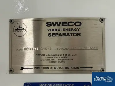 New | in-Stock SWECO Sweco 48" Separator, model HX-48 Sweco Screens Ohio US | Federal Equipment Company #1338379