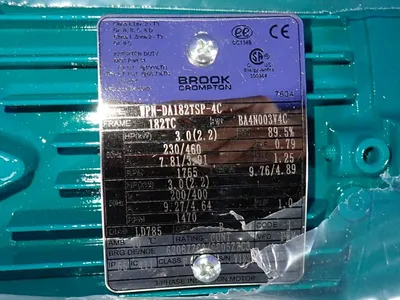 Used BROOK CROMPTON WPNDA182TSP4C Motors (misc) Ohio US | HGR 24 #938034