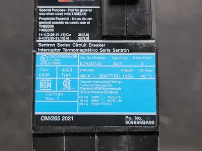 USED SIEMENS ED42B125