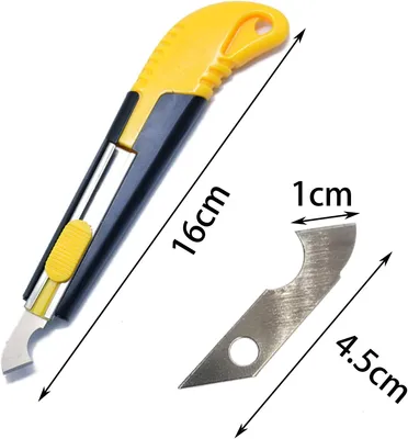 Used _UNKNOWN_ Acrylic Sheet Cutter Scoring Knife Tool + Cutting Blade Set (10 Pcs) Hand Cutters Oklahoma US | Wide Image Solutions #1524961