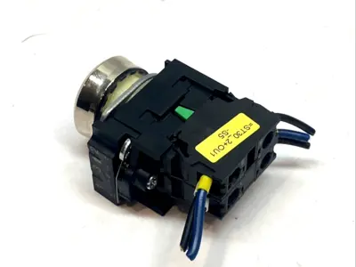 USED SIEMENS BLUE 22MM ILLUMINATED PUSHBUTTON 1NO/1NC 120V