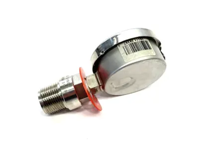 USED WINTERS STAIN. STEEL LIQUID FILLED GAUGE, D15992T FLUSH MOUNT DIA. SEAL